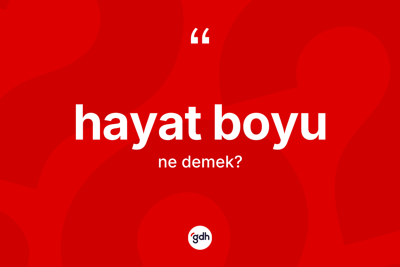 Hayat boyu kelimesinin tanımı nedir? Hayat boyu kelimesinin kaç farklı anlamı var?