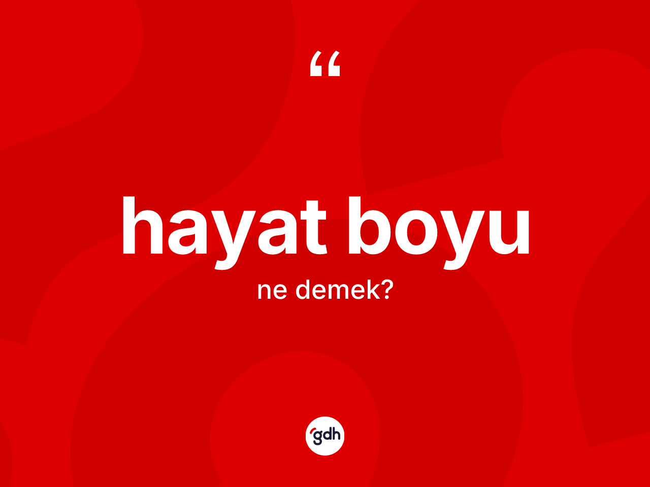 Hayat boyu kelimesinin tanımı nedir? Hayat boyu kelimesinin kaç farklı anlamı var?