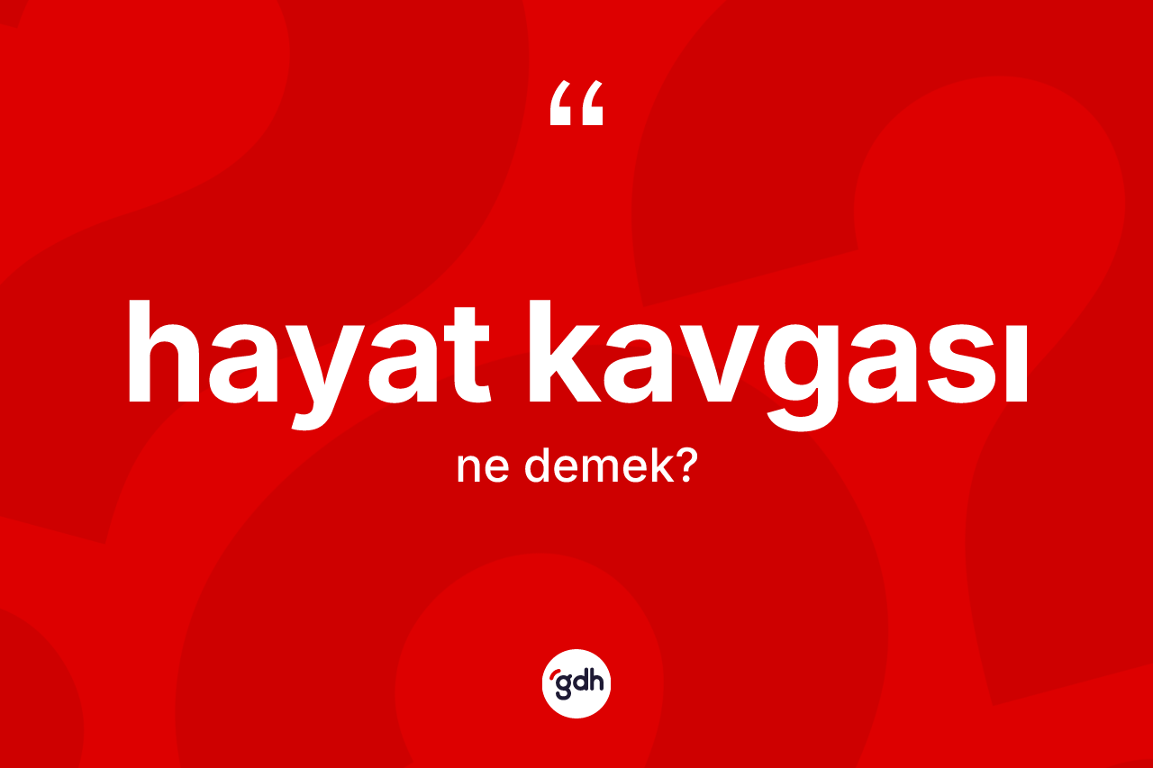 Hayat kavgası kelimesinin sözlükteki tanımı nedir?