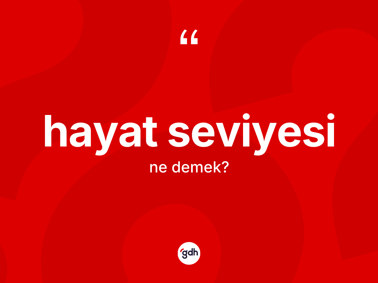 Hayat seviyesi kelimesinin tanımı nedir? Hayat seviyesinin halk arasındaki kullanımı nasıldır?