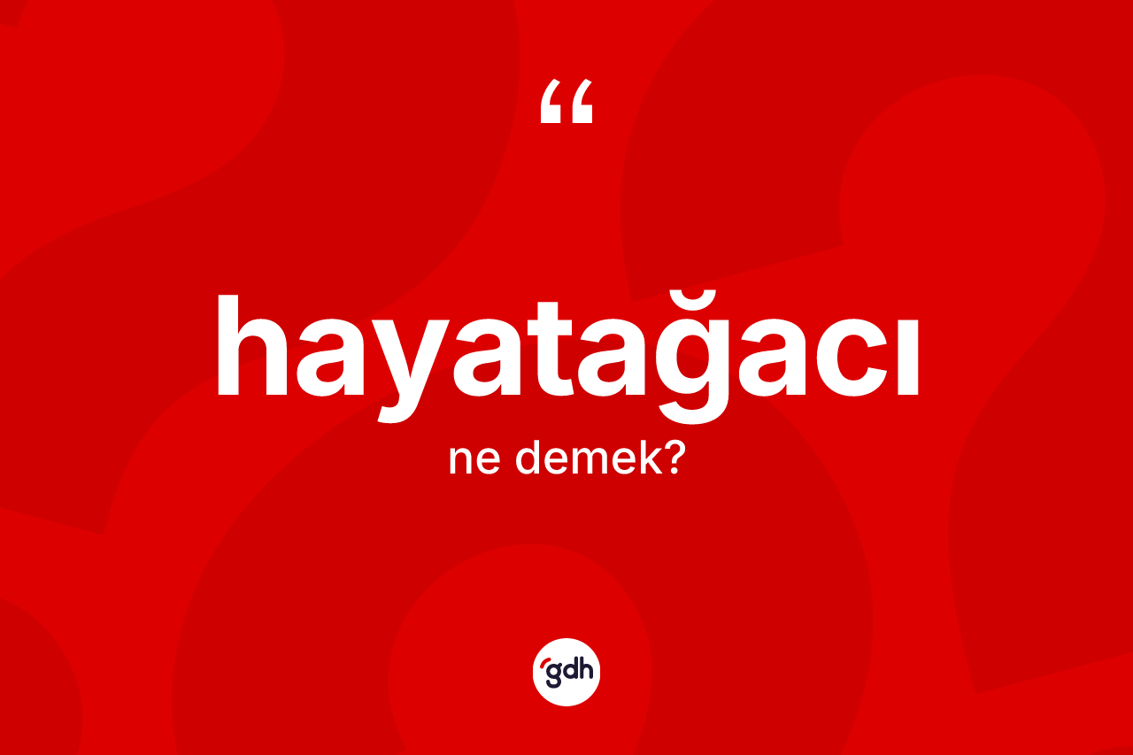 Hayatağacı kelimesi nedir? Hayatağacının sözlükteki anlamı nedir?