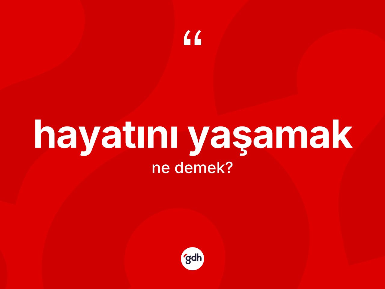Hayatını yaşamak sözü ne demek? Hayatını yaşamak ifadesi hangi durumlarda kullanılır?