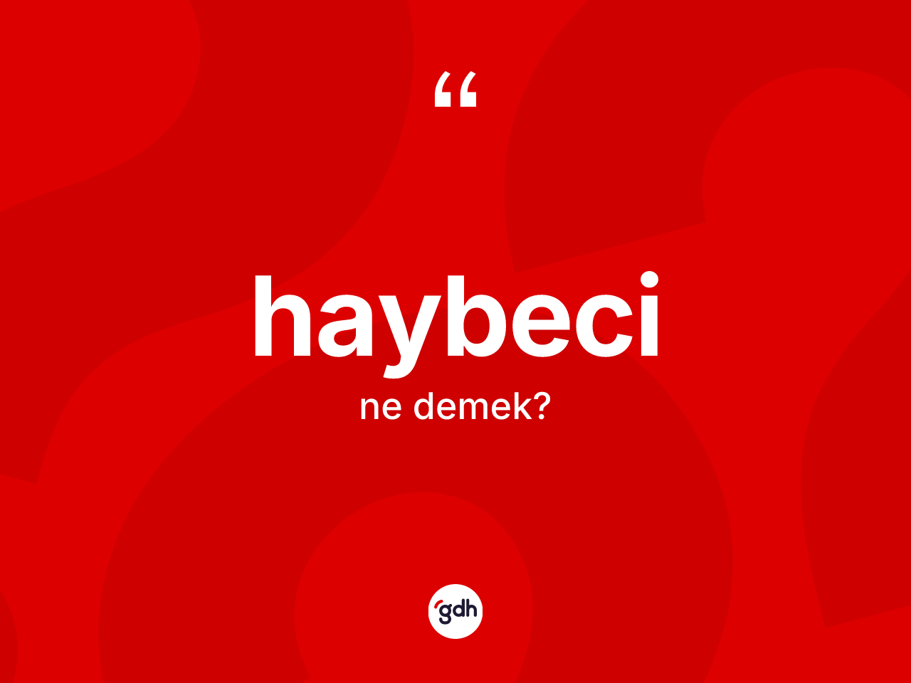 Haybeci nedir? Haybeci kelimesinin kaç farklı anlamı var?