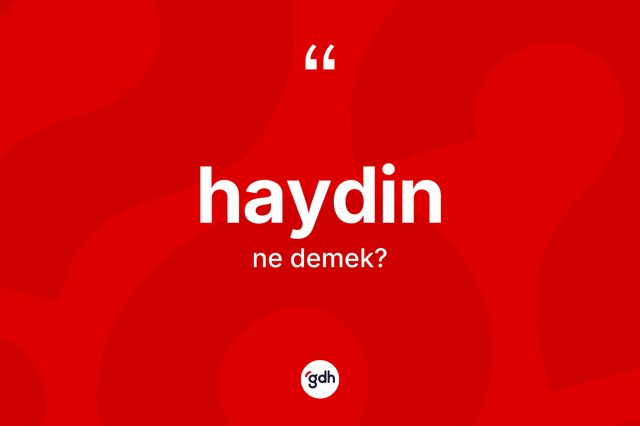 Haydin kelimesinin sözlükteki tanımı nedir? Haydinin TDK'ya göre anlamı nedir?