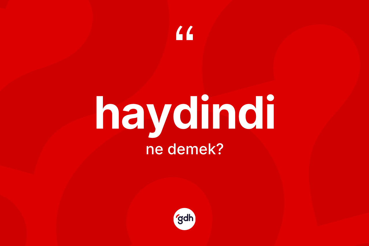 Haydindi kelimesinin sözlükteki tanımı nedir? Haydindinin TDK'ya göre anlamı nedir?