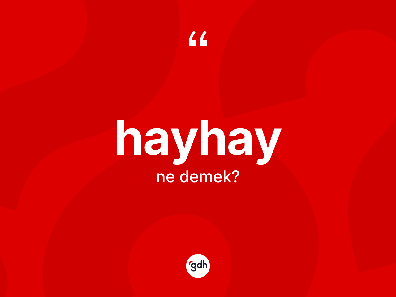 Hayhay ne anlama gelir? Hayhay kelimesinin kaç farklı anlamı var?