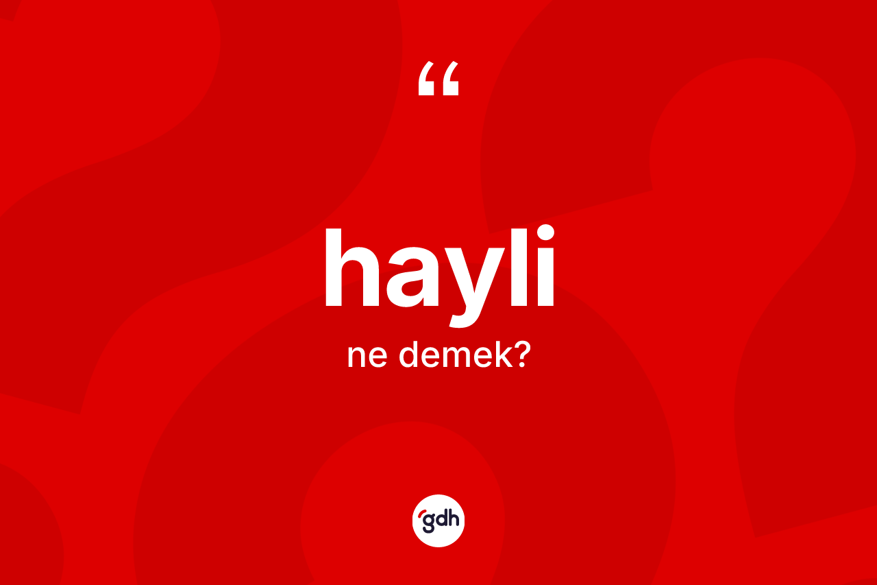 Hayli ne anlama gelir? Hayli kelimesinin TDK anlamı nedir?