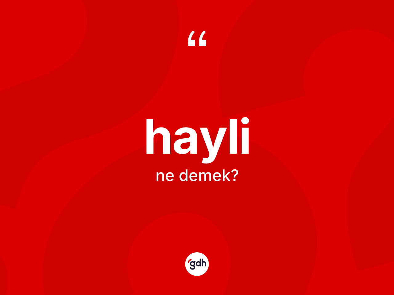 Hayli ne anlama gelir? Hayli kelimesinin TDK anlamı nedir?