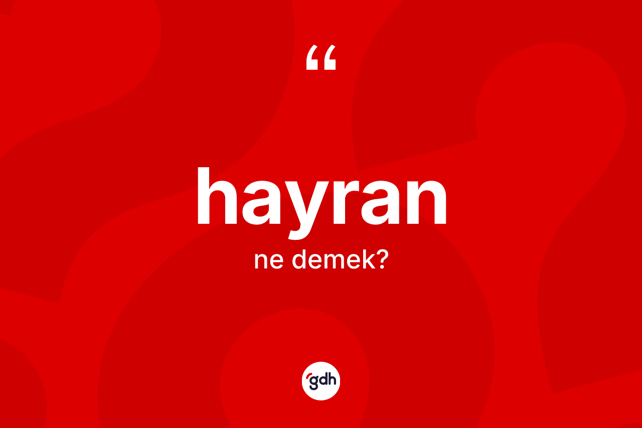 Hayran kelimesinin sözlükteki tanımı nedir?