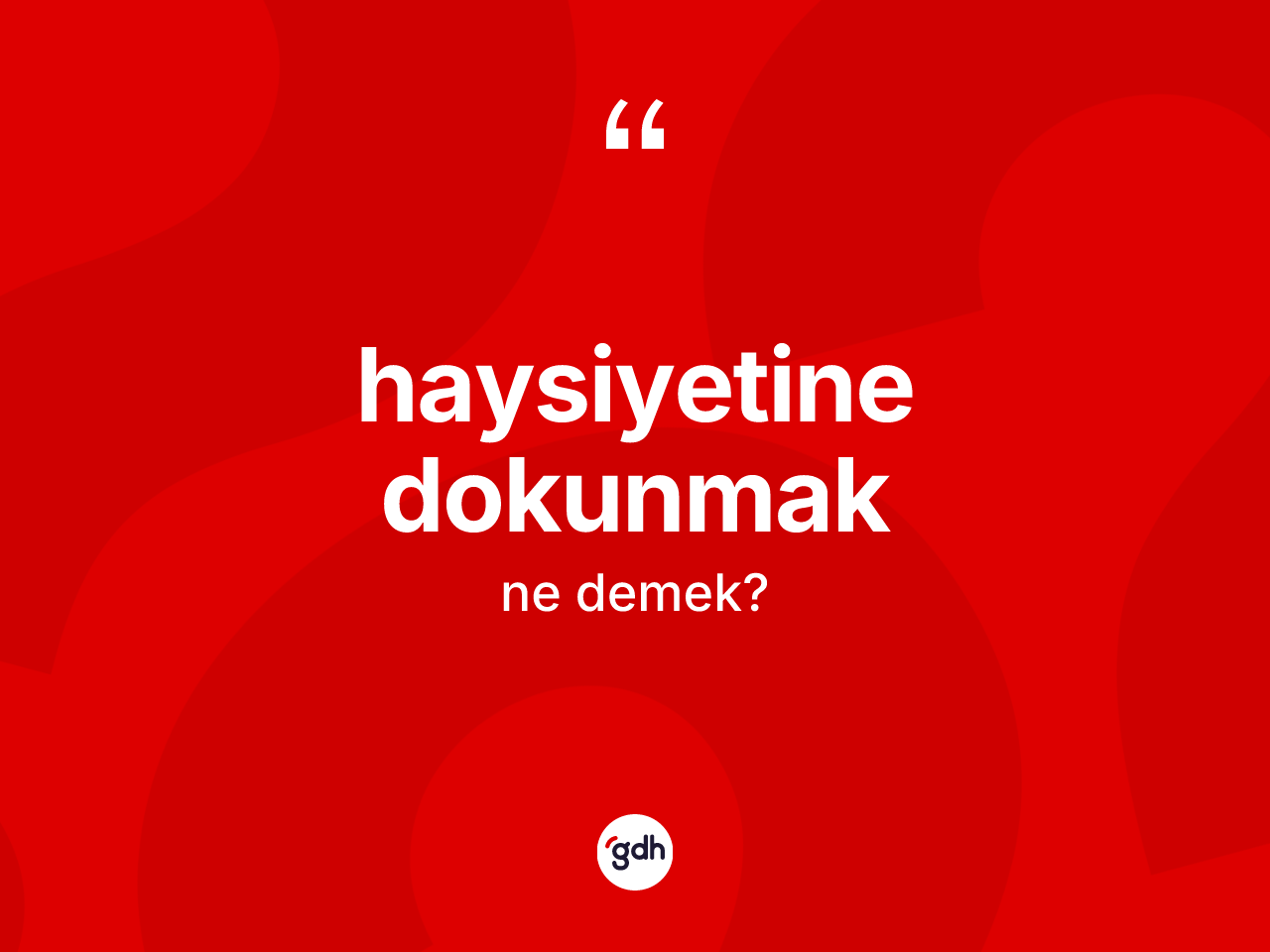 Haysiyetine dokunmak ifadesinin tanımı nedir? Haysiyetine dokunmak ifadesi nerede kullanılır?