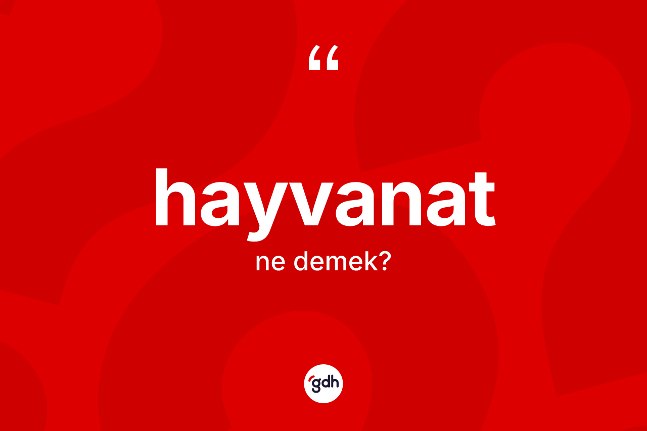Hayvanat ne anlama gelir? Hayvanat kelimesinin TDK'ya göre açıklaması nedir?