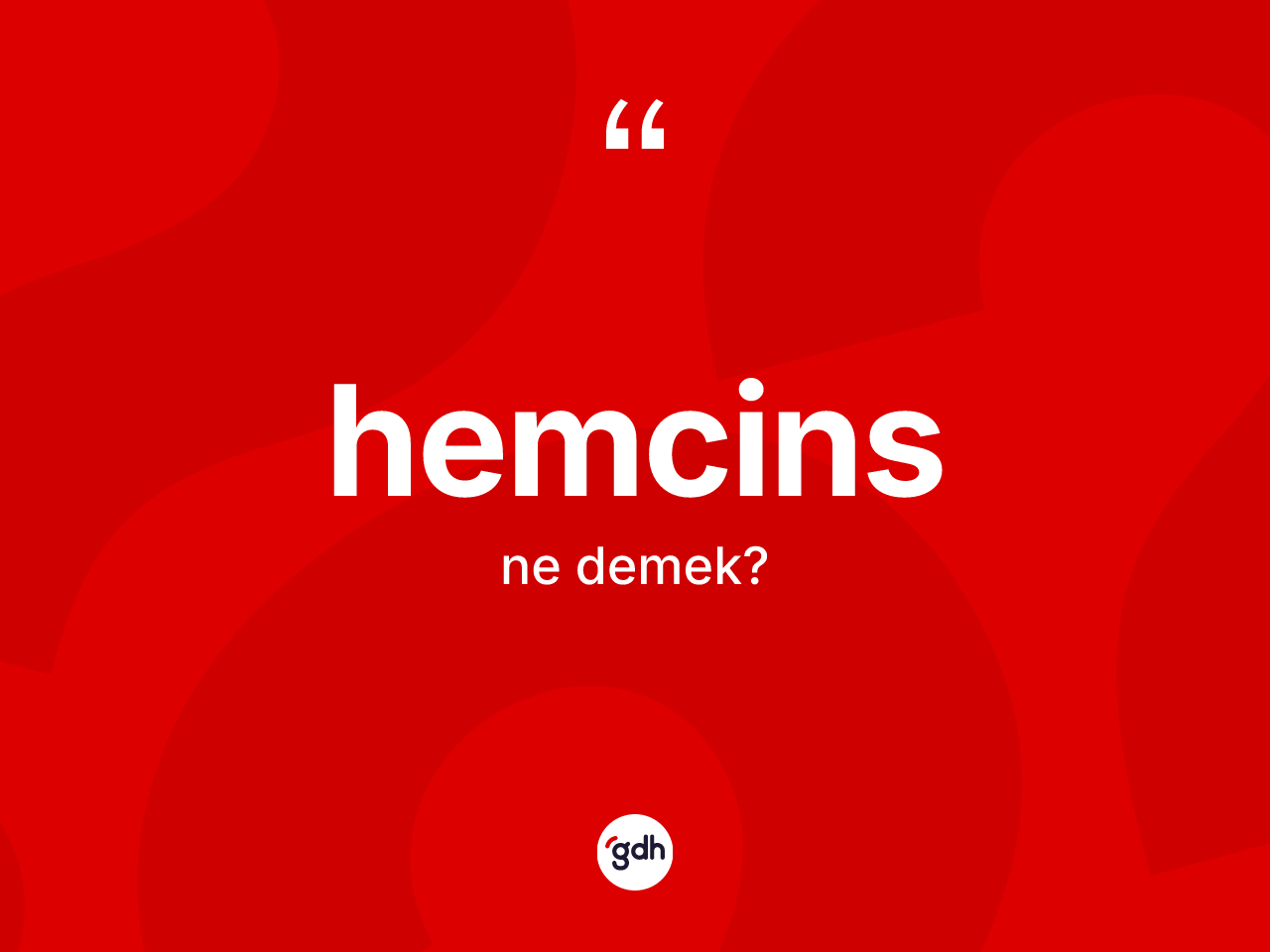 Hemcins kelimesi ne demek? Hemcins kelimesinin kaç farklı anlamı var?