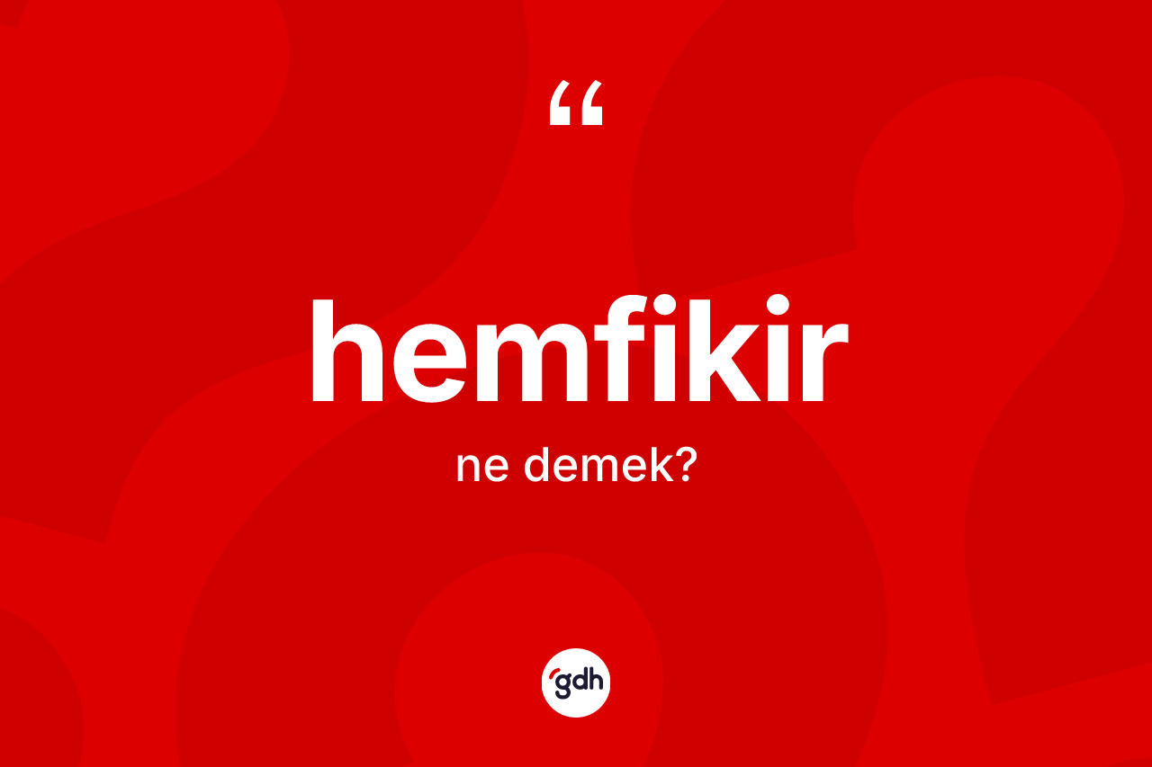 Hemfikir kelimesinin sözlükteki tanımı nedir? Hemfikirin halk arasındaki kullanımı nasıldır?