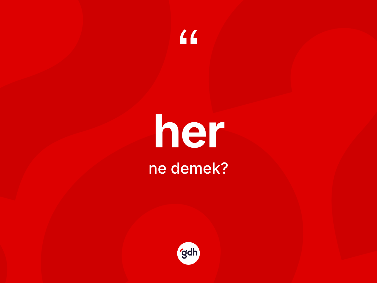 Her kelimesinin anlamı nedir? Herin TDK'ya göre anlamı nedir?