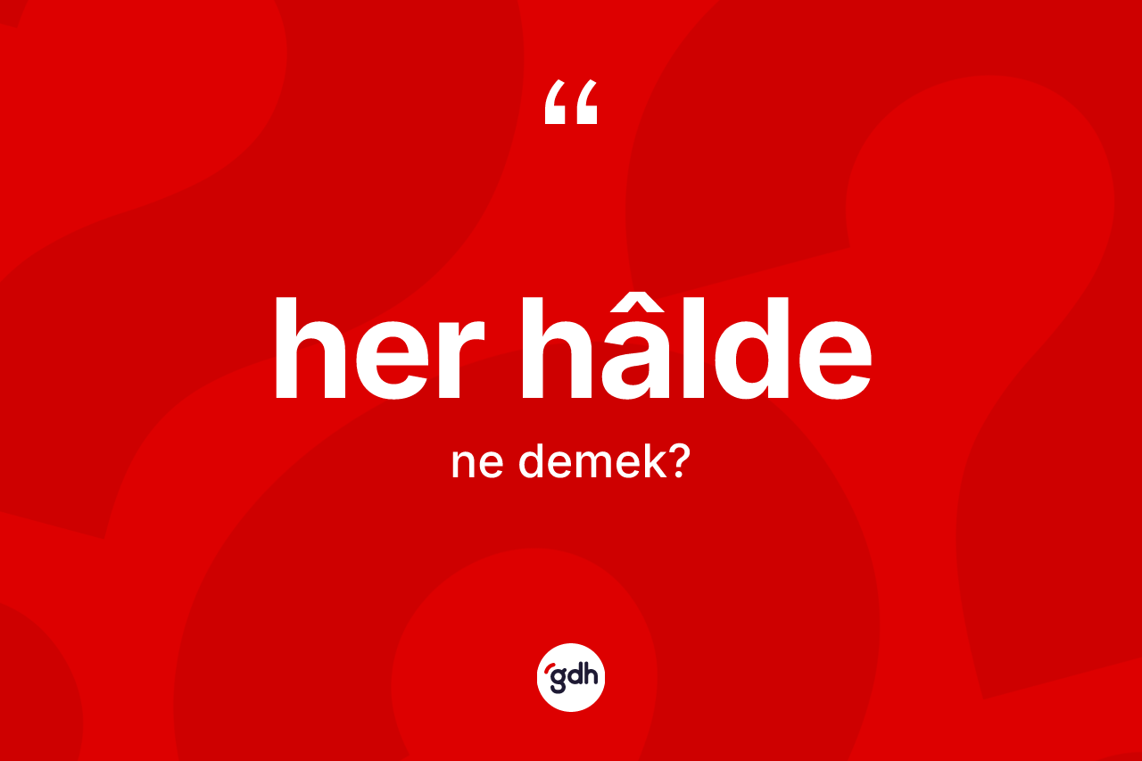 Her hâlde kelimesi ne demek? Her hâlde kelimesinin TDK anlamı nedir?