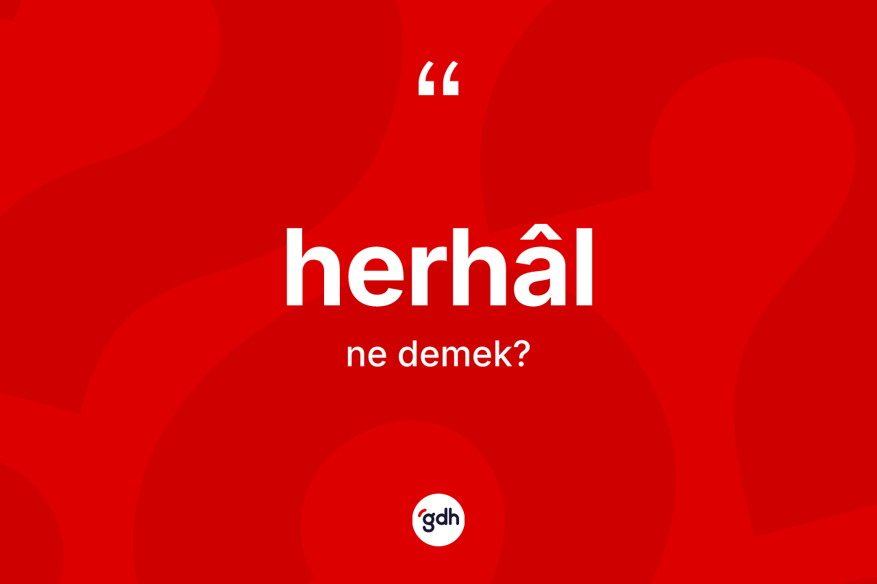Herhâl kelimesinin anlamı nedir? Herhâlin TDK'ya göre anlamı nedir?