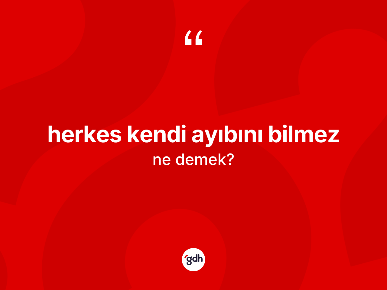 Herkes kendi ayıbını bilmez ifadesi neyi anlatır? Herkes kendi ayıbını bilmez ifadesinin özellikleri nelerdir?