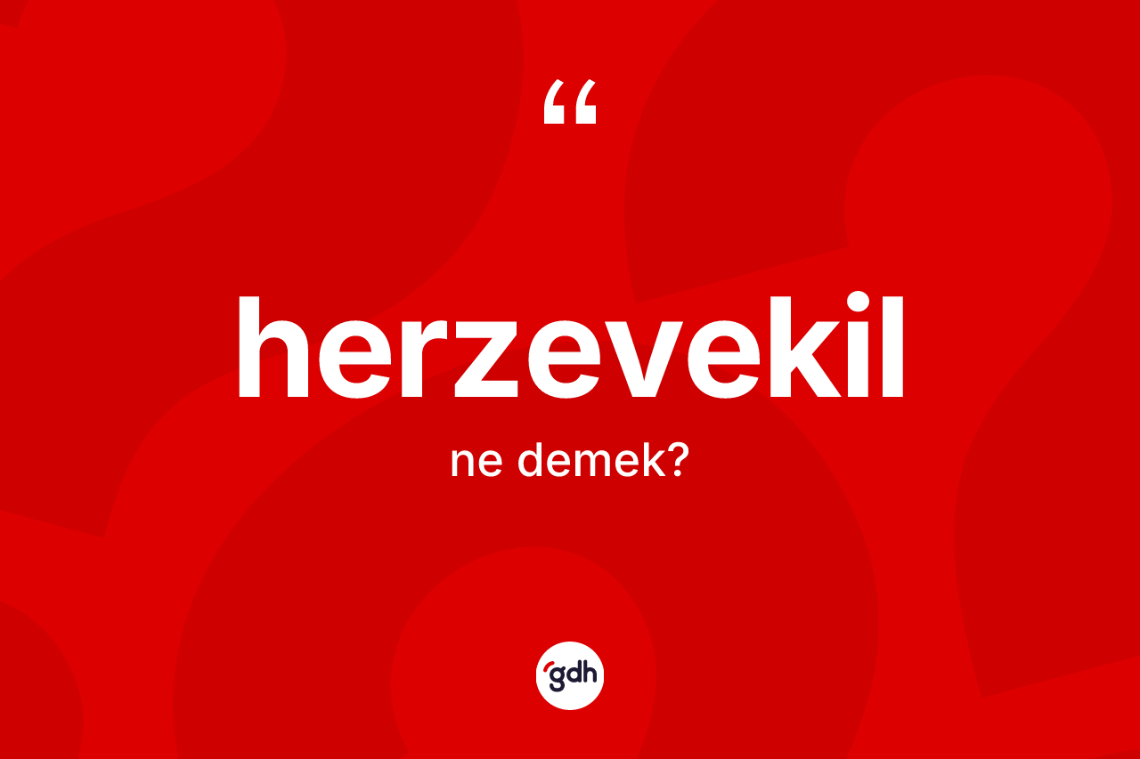 Herzevekil kelimesinin tanımı nedir? Herzevekil kelimesinin TDK'ya göre açıklaması nedir?