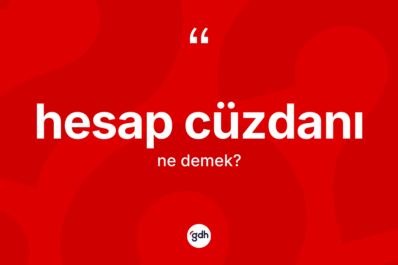 Hesap cüzdanı nedir? Hesap cüzdanının TDK'ya göre anlamı nedir?