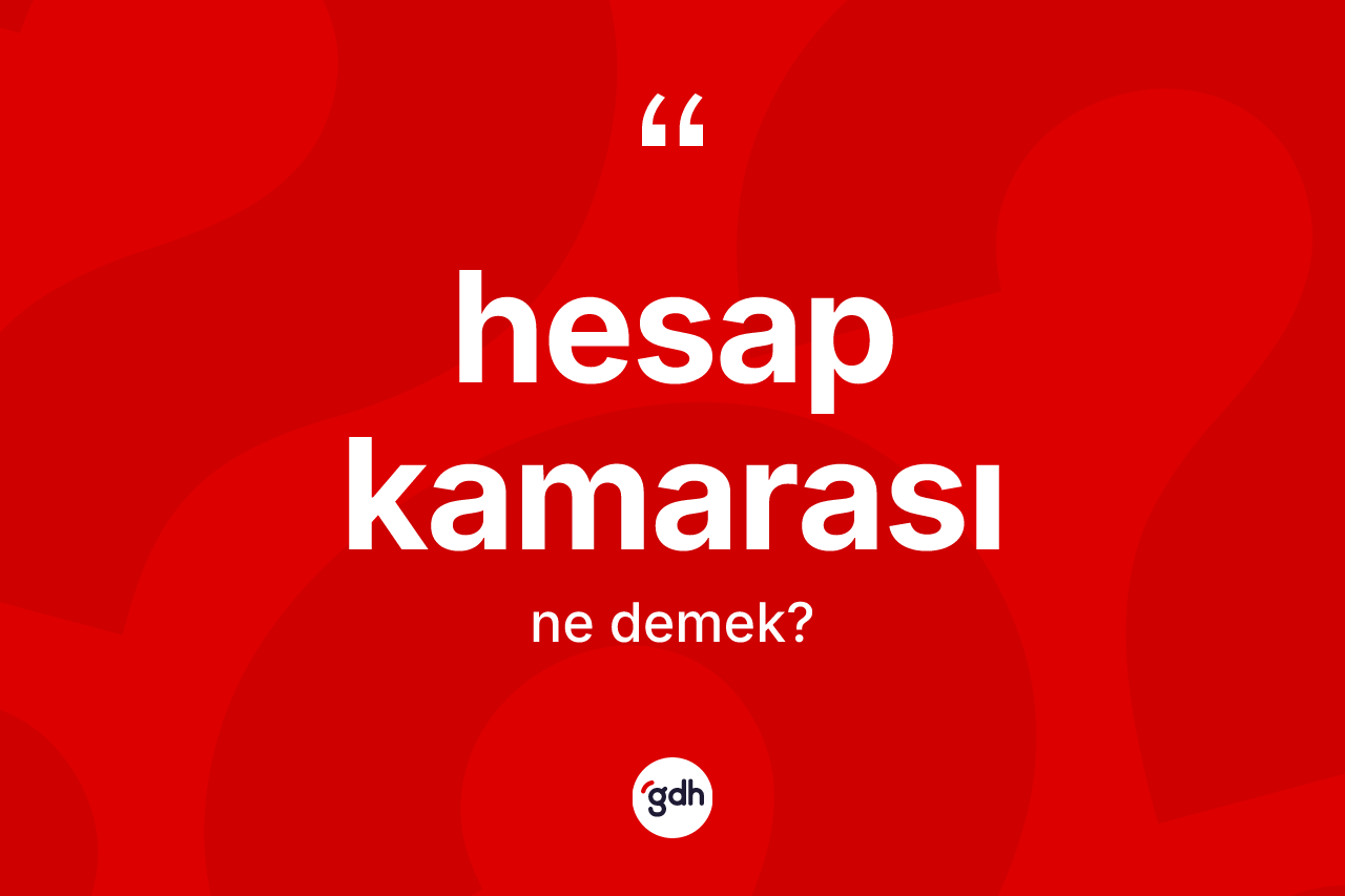 Hesap kamarası kelimesinin sözlükteki tanımı nedir? Hesap kamarası kelimesinin kaç farklı anlamı var?
