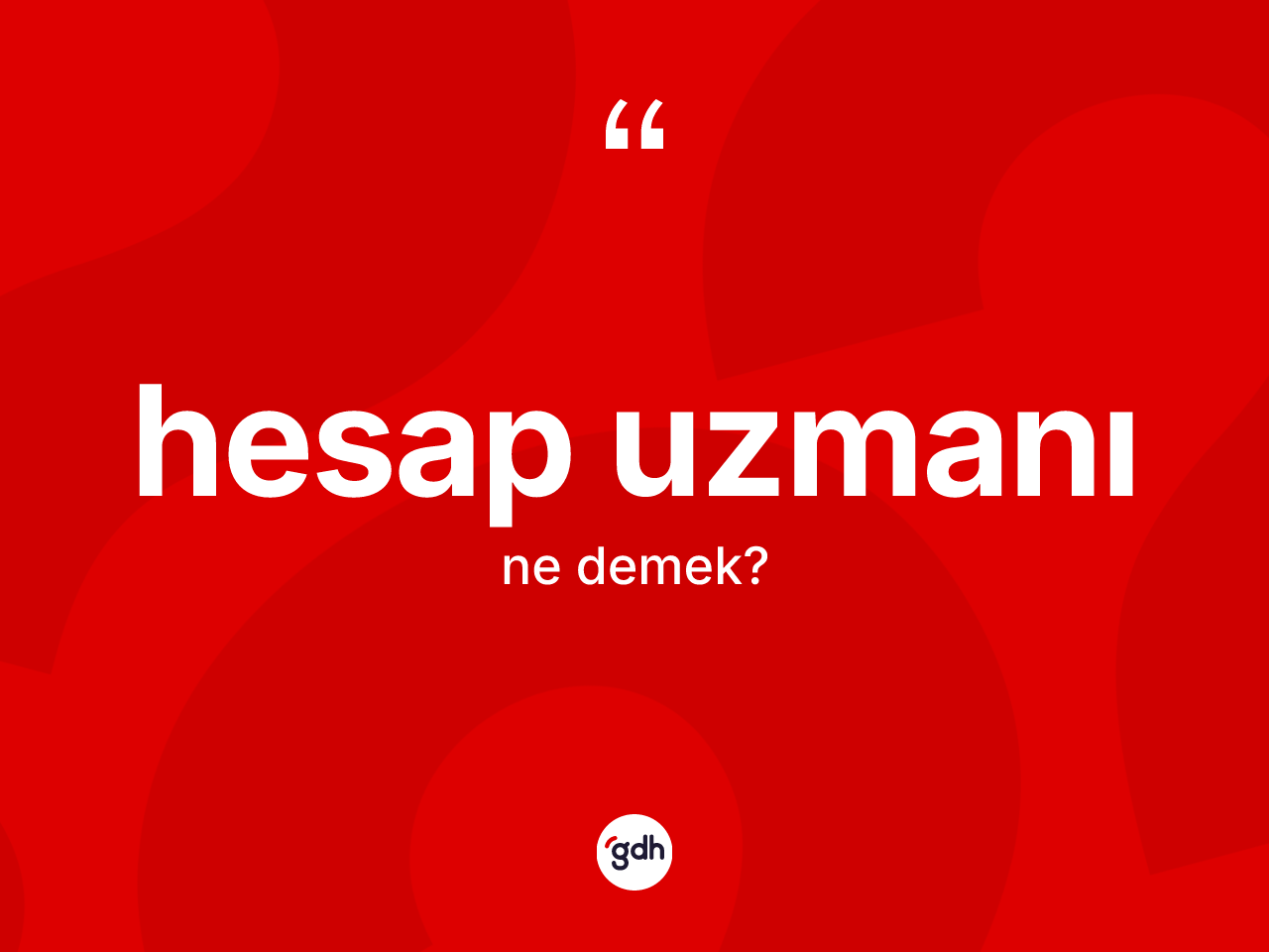 Hesap uzmanı kelimesinin anlamı nedir? Hesap uzmanının TDK'ya göre anlamı nedir?