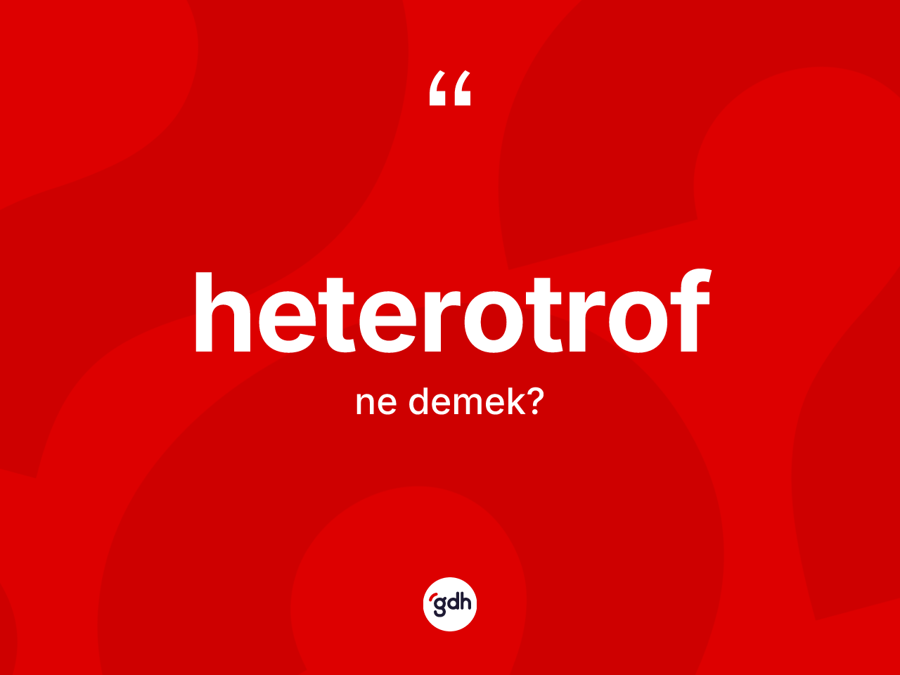Heterotrof kelimesinin anlamı nedir? Heterotrofun TDK'ya göre anlamı nedir?