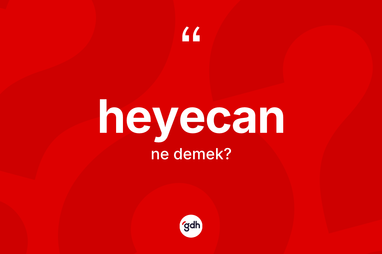 Heyecan ne demek?