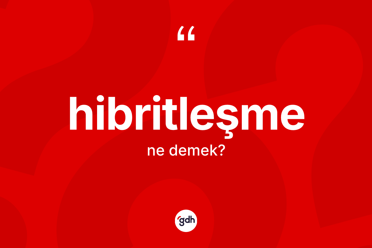 Hibritleşme kelimesinin sözlükteki tanımı nedir? Hibritleşmenin TDK'ya göre anlamı nedir?