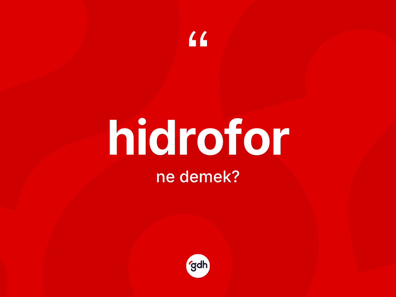 Hidrofor ne demek? Hidrofor kelimesinin kaç farklı anlamı var?