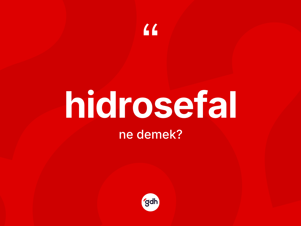 Hidrosefal kelimesinin anlamı nedir? Hidrosefalın sözlükteki anlamı nedir?