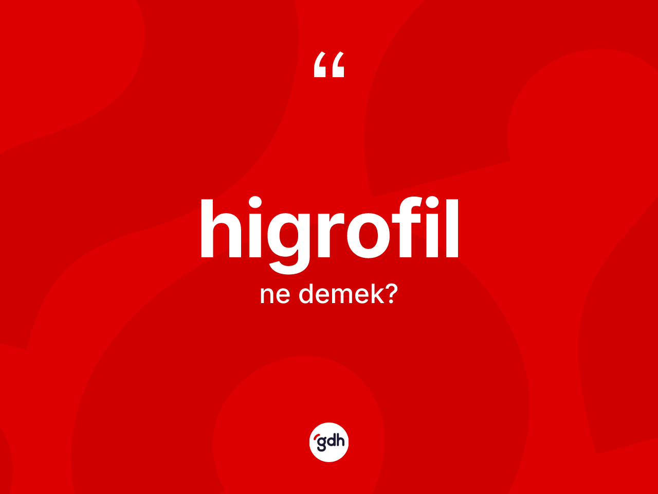 Higrofil kelimesinin tanımı nedir? Higrofil kelimesinin özellikleri nelerdir?
