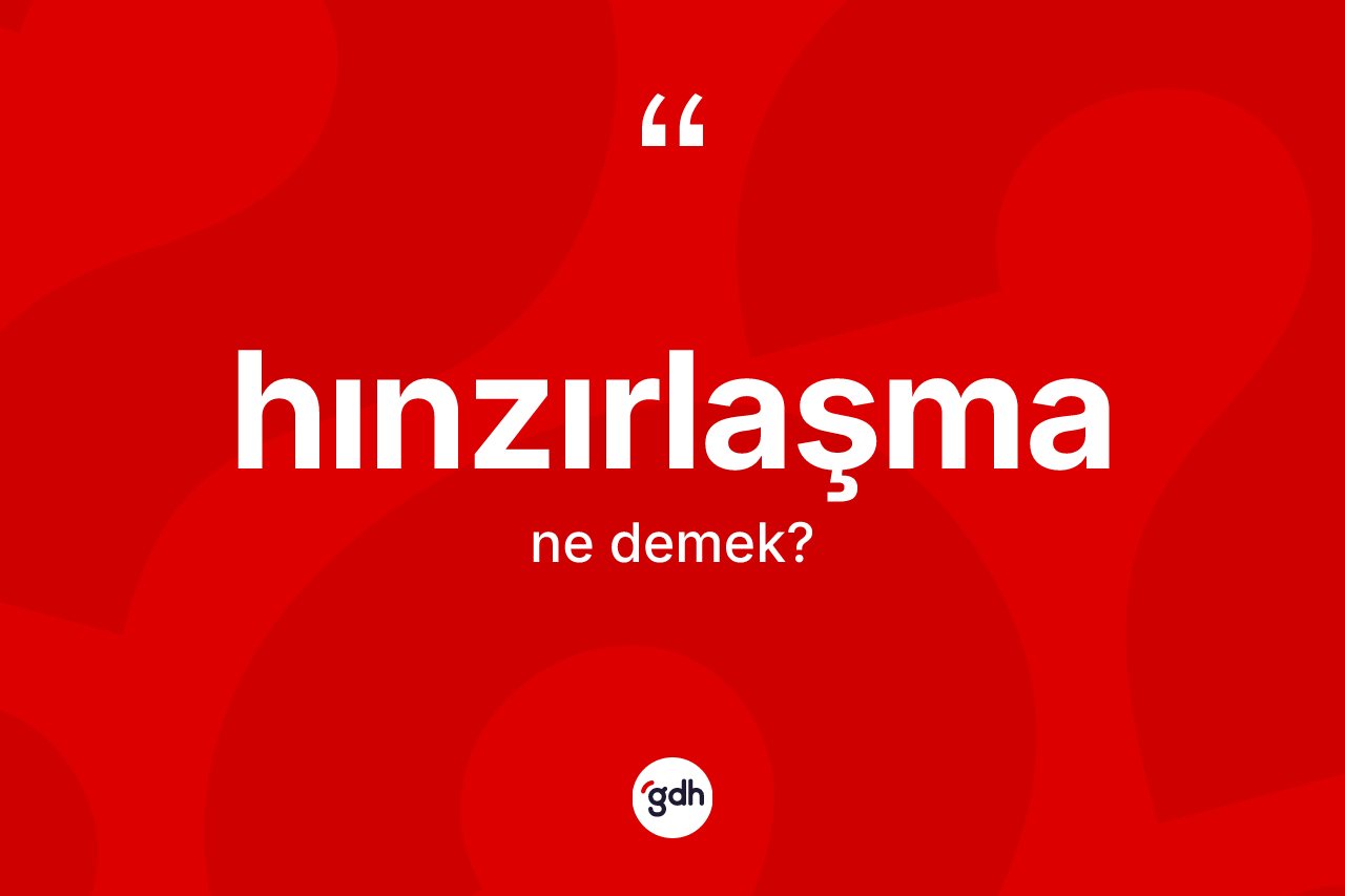 Hınzırlaşma kelimesi ne anlama gelir?