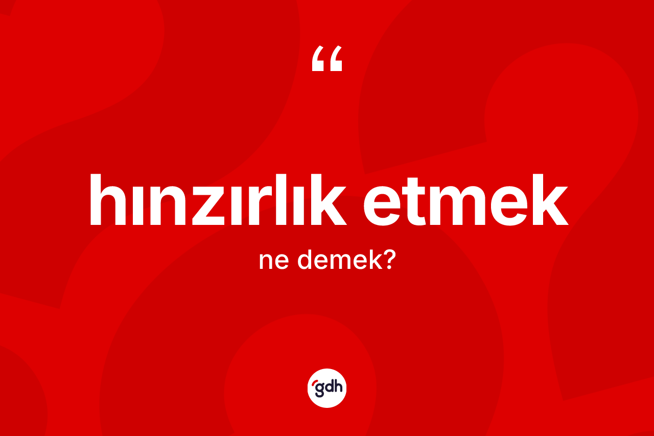 Hınzırlık etmek ifadesinin tanımı nedir?