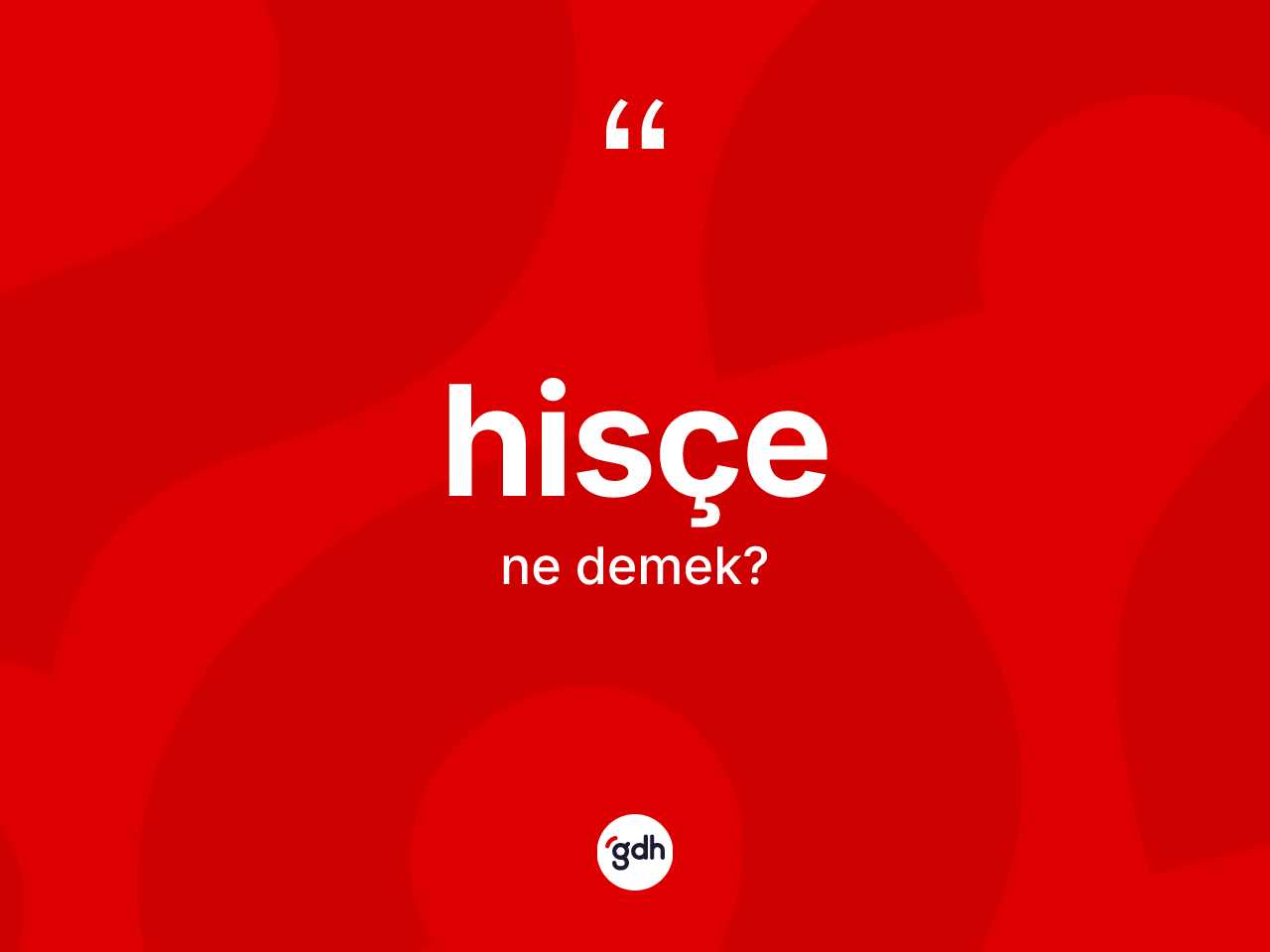 Hisçe kelimesinin tanımı nedir? Hisçenin TDK'ya göre anlamı nedir?