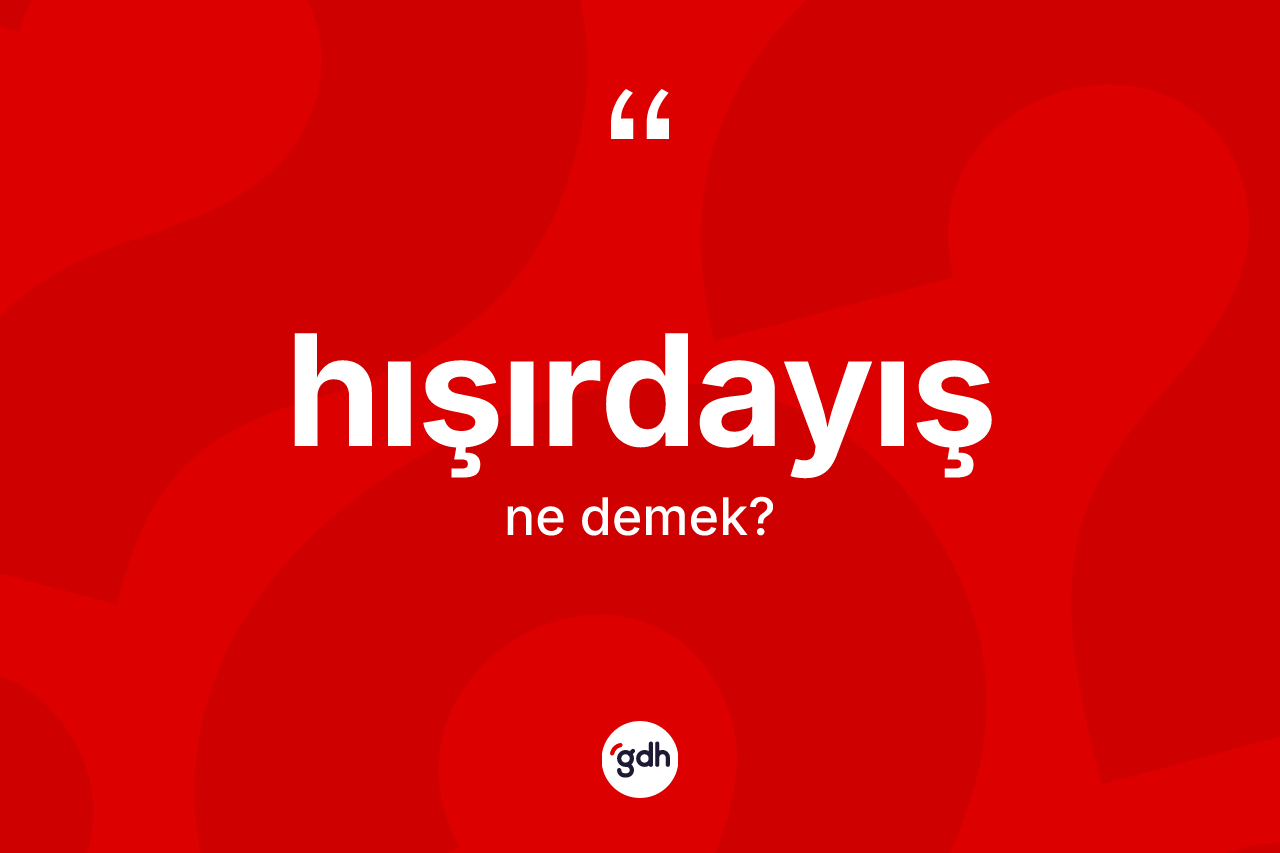 Hışırdayış kelimesinin tanımı nedir? Hışırdayışın TDK'ya göre anlamı nedir?