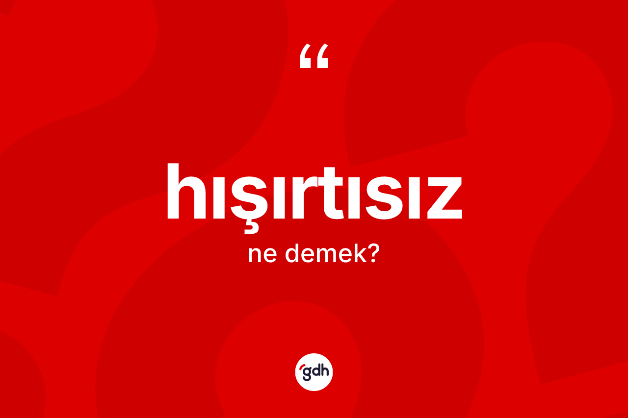 Hışırtısız kelimesinin sözlükteki tanımı nedir?