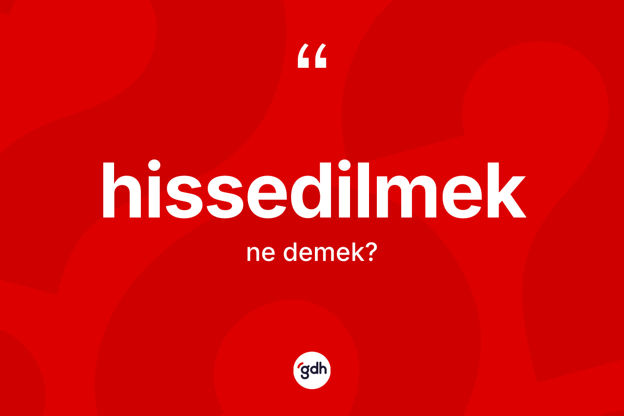 Hissedilmek nedir?