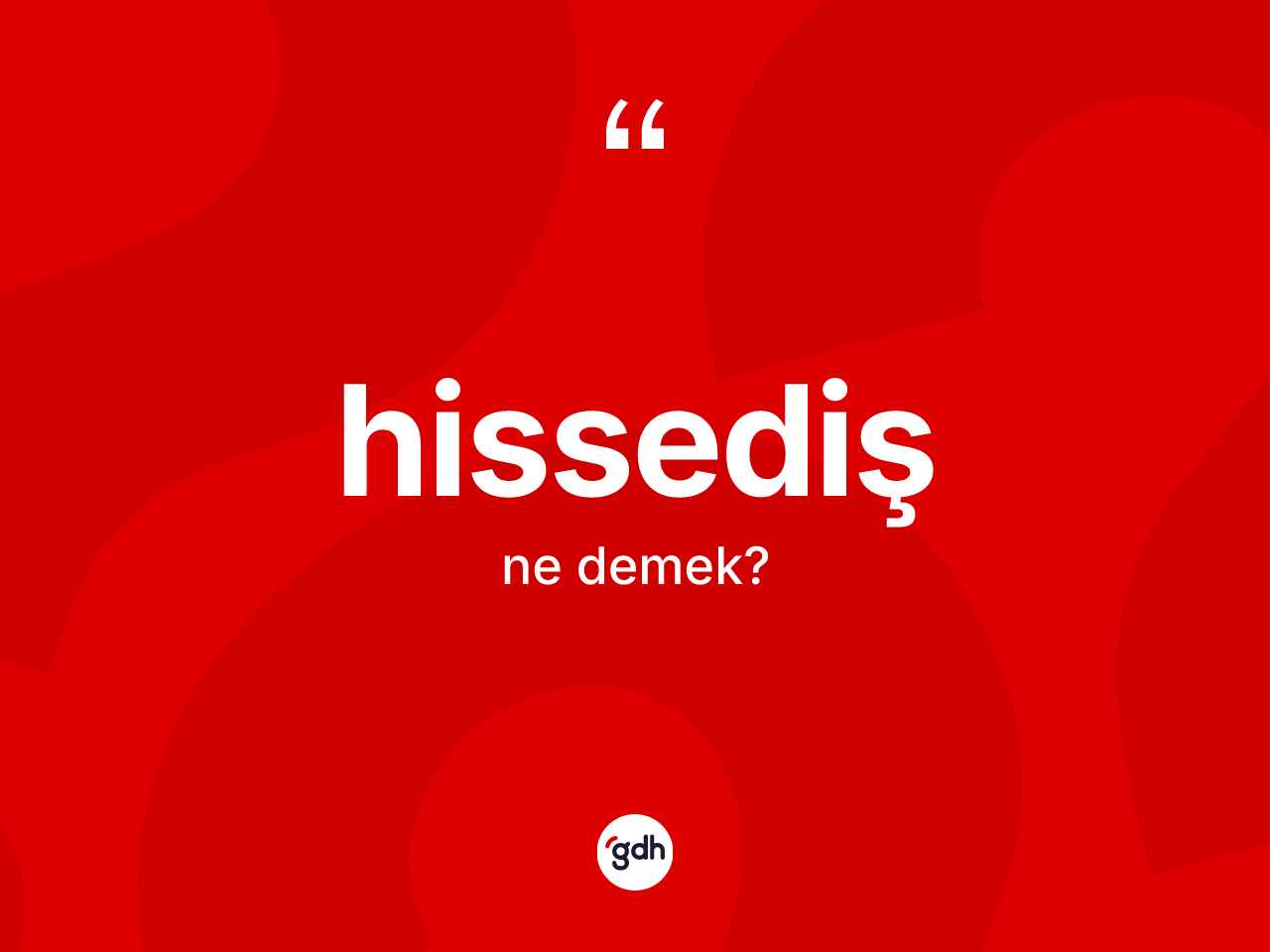 Hissediş kelimesi ne anlama gelir? Hissedişin TDK'ya göre anlamı nedir?