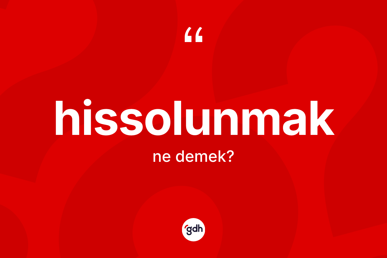 Hissolunmak kelimesinin sözlükteki tanımı nedir?