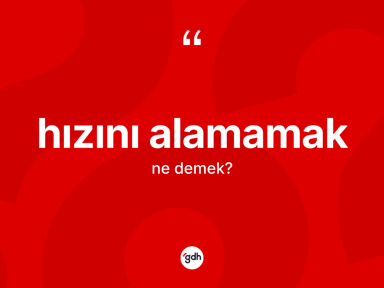 Hızını alamamak ifadesinin sözlükteki anlamı nedir? Hızını alamamak ifadesinin kaç farklı anlamı var?