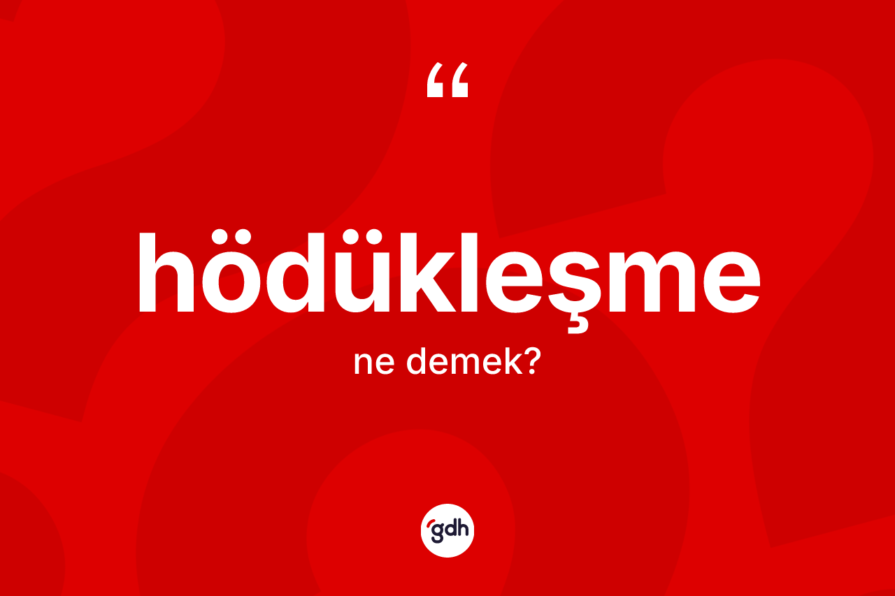 Hödükleşme kelimesi ne demek? Hödükleşmenin TDK'ya göre anlamı nedir?