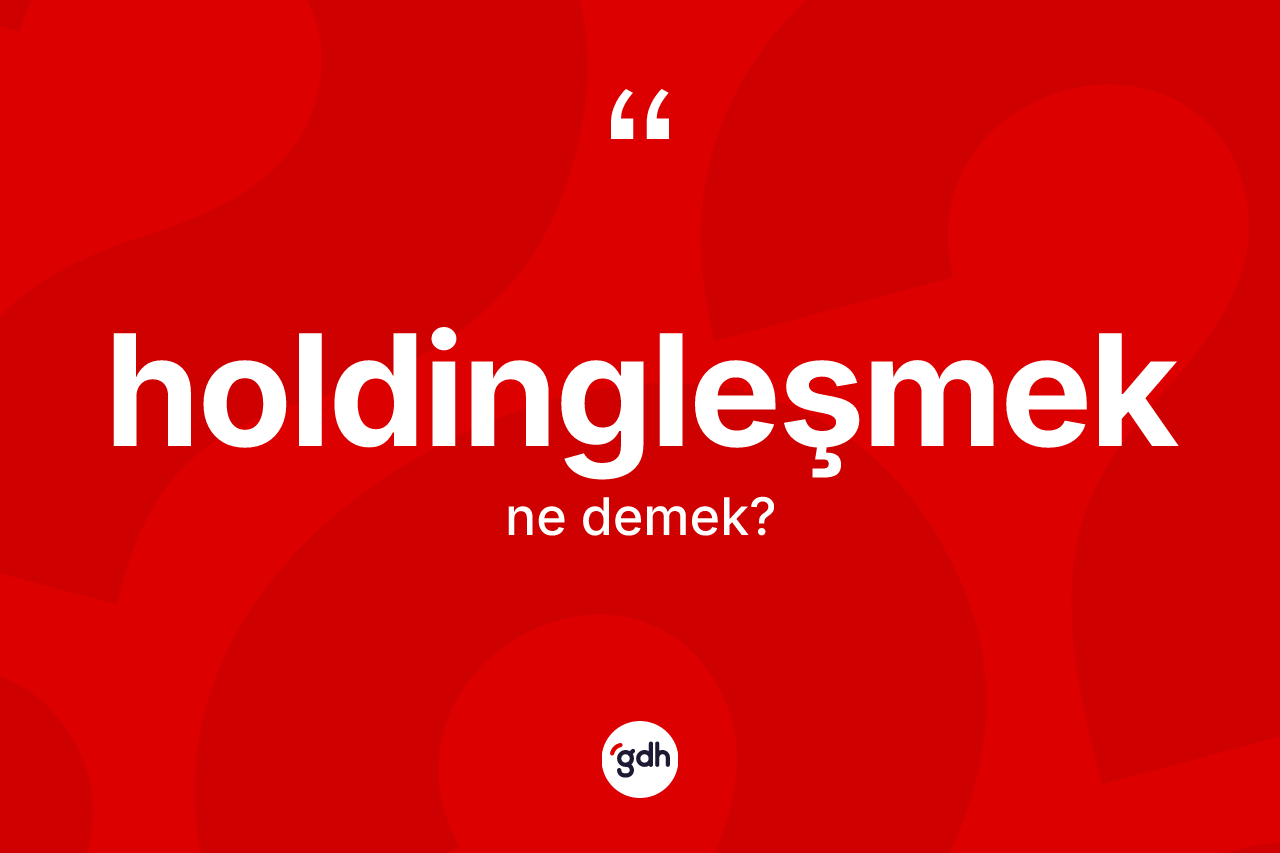 Holdingleşmek nedir?
