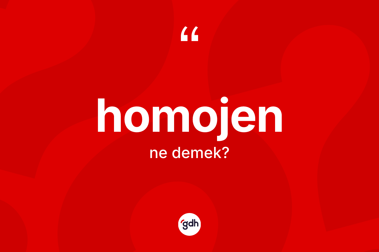Homojen kelimesinin anlamı nedir?