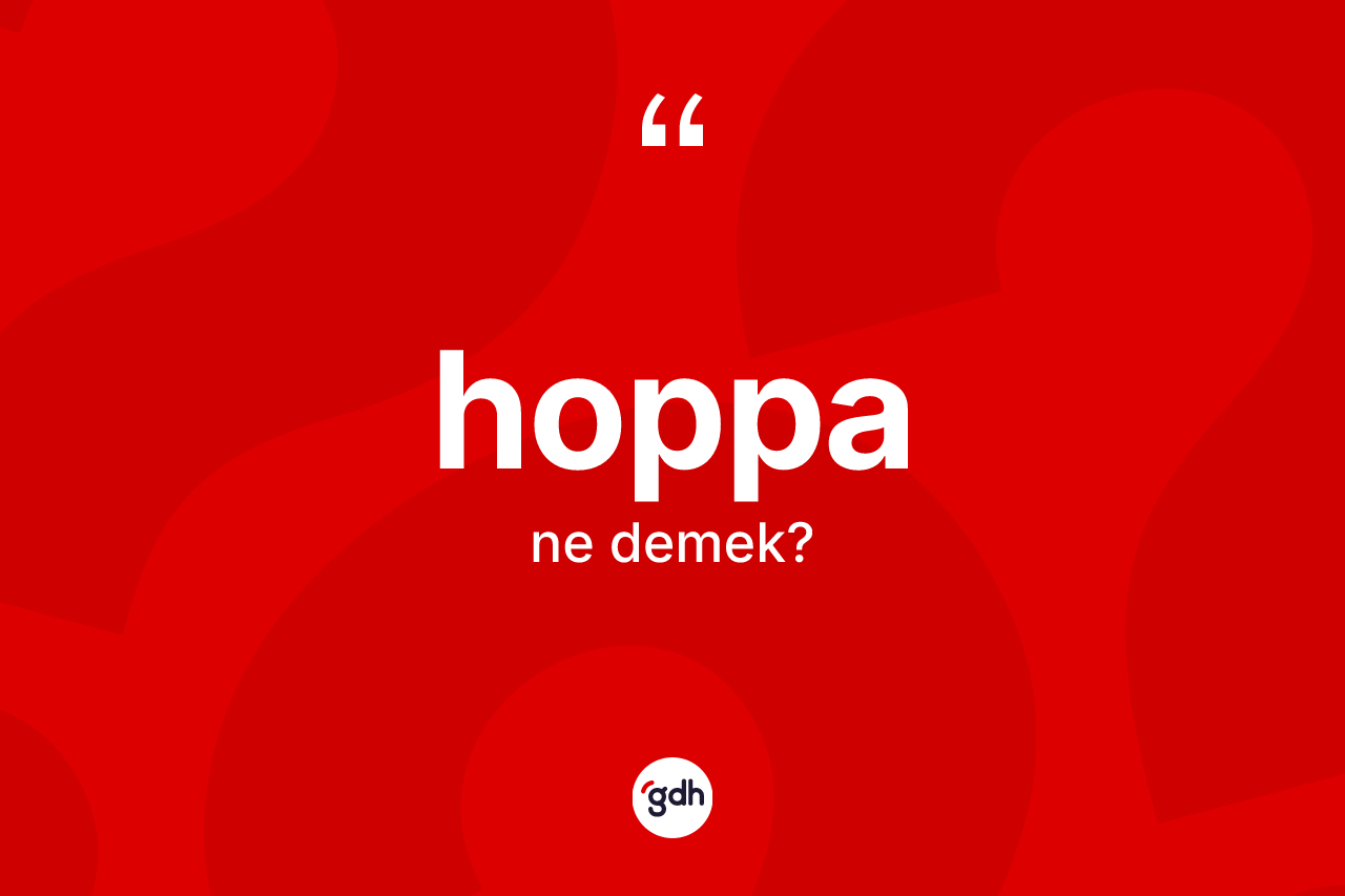 Hoppa kelimesinin tanımı nedir? Hoppanın halk arasındaki kullanımı nasıldır?