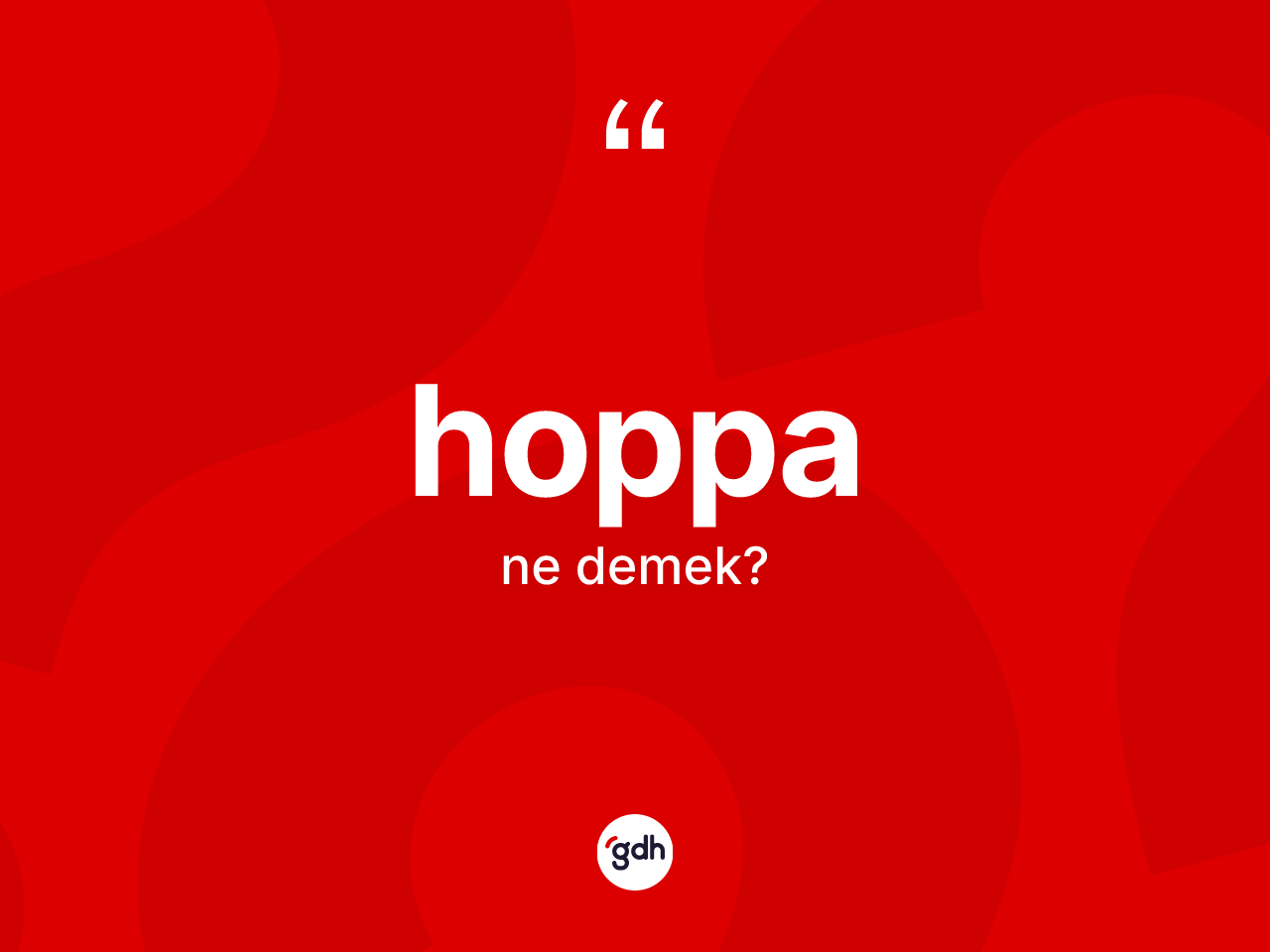 Hoppa kelimesinin tanımı nedir? Hoppanın halk arasındaki kullanımı nasıldır?