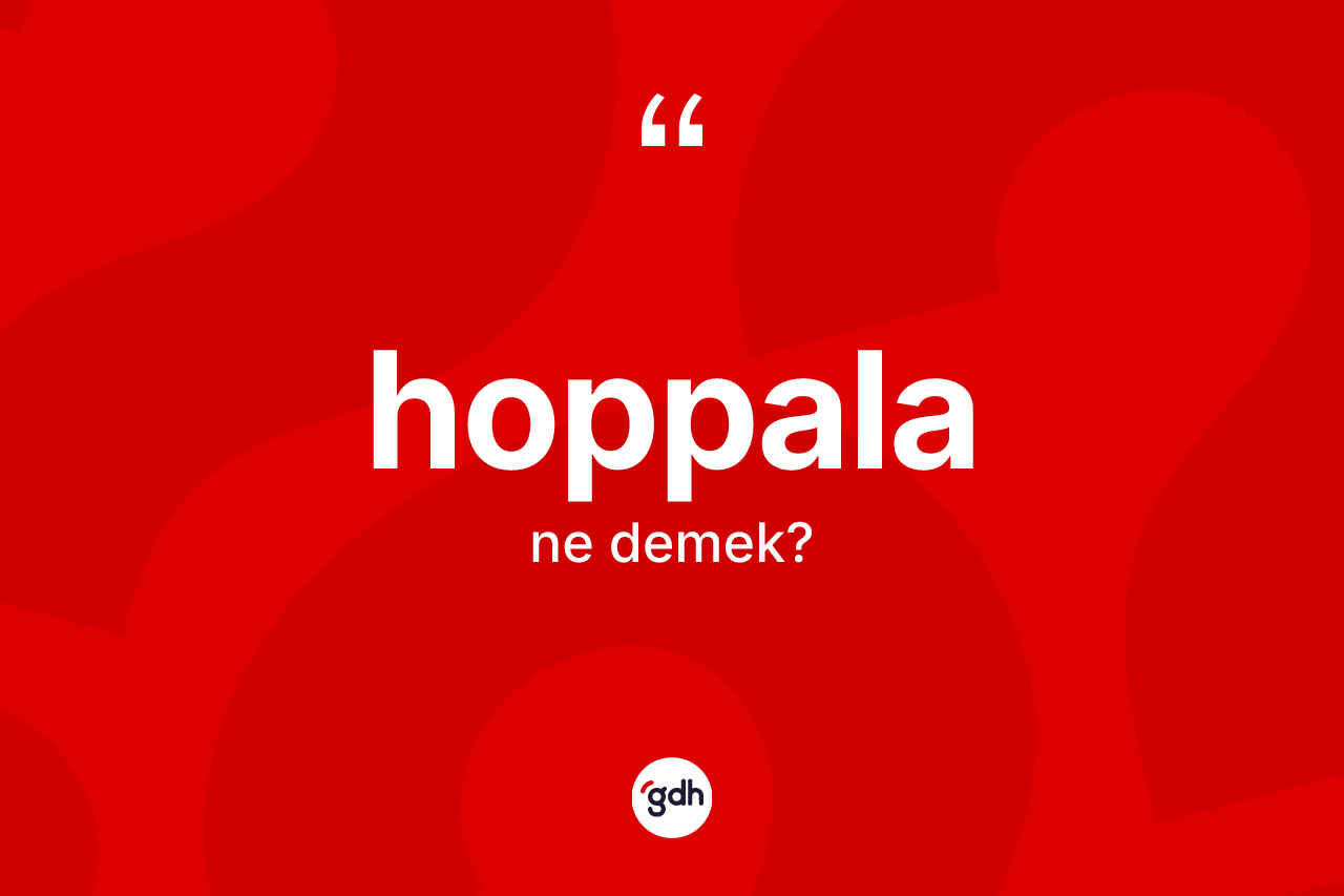 Hoppala ne anlama gelir? Hoppalanın TDK'ya göre anlamı nedir?