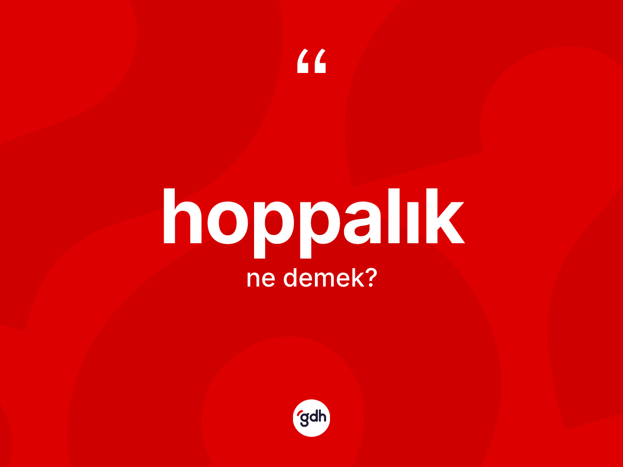 Hoppalık ne demek? Hoppalığın TDK'ya göre anlamı nedir?
