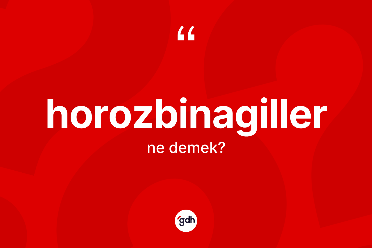 Horozbinagiller kelimesinin tanımı nedir? Horozbinagillerin halk arasındaki kullanımı nasıldır?