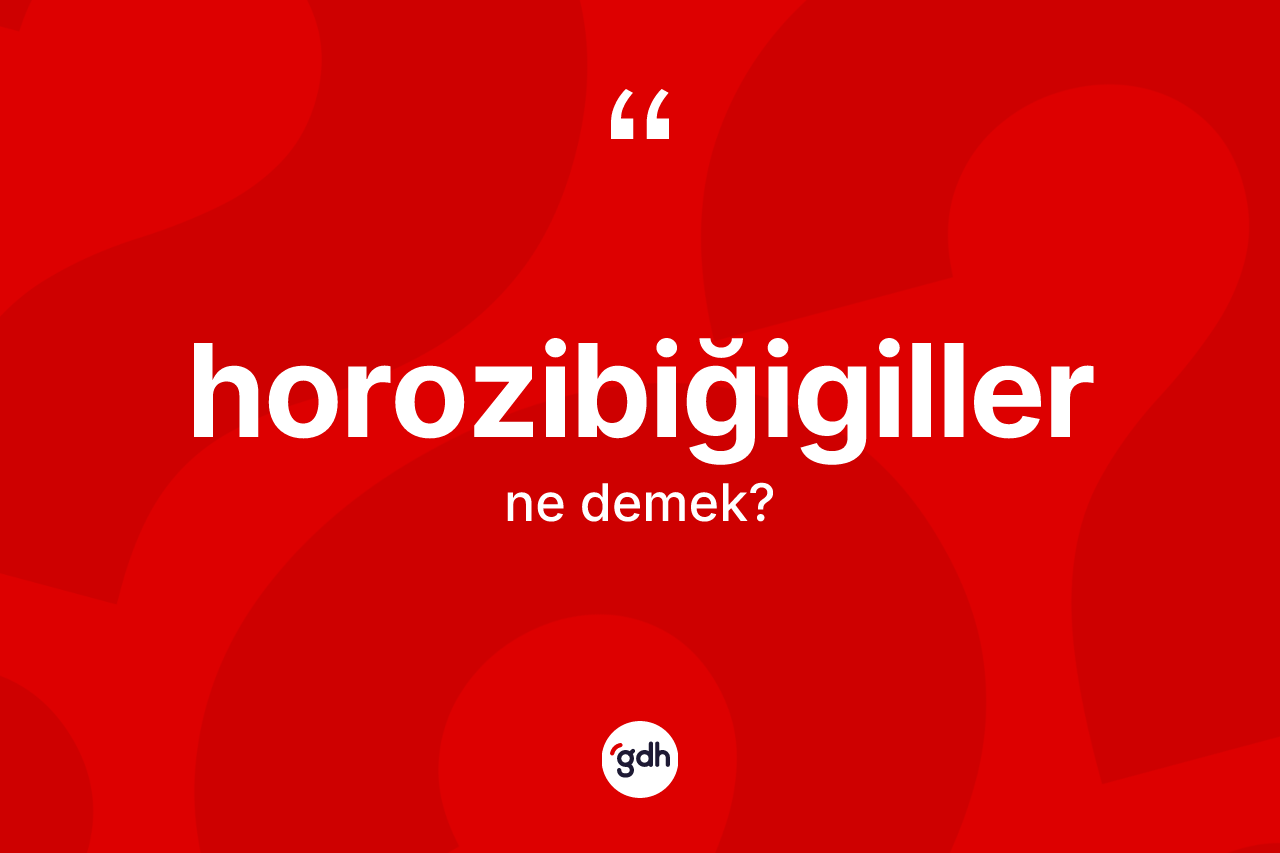Horozibiğigiller kelimesinin anlamı nedir?