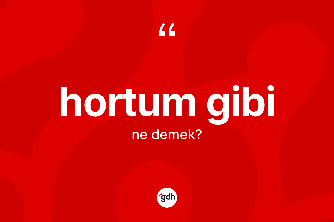 Hortum gibi ifadesinin kısaca tanımı nedir?